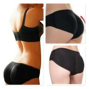 Black Bikini Butt Enhancer Padded Panties